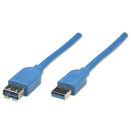 84371 - Cable Manhattan Extensión USB-A 3 0 Súper Velocidad 2m Color Azul