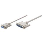 84390 - Cable Manhattan Null Modem DB9H-DB25M 1 8m Color Blanco