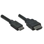 84397 - Cable Manhattan Mini HDMI-M a HDMI M Alta Velocidad 1 8m Color Negro