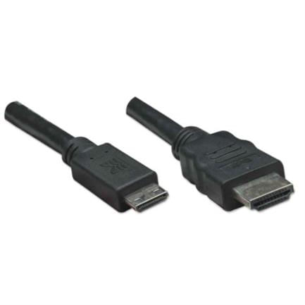 84397 - Cable Manhattan Mini HDMI-M a HDMI M Alta Velocidad 1 8m Color Negro