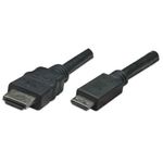 84398 - Cable Manhattan Mini HDMI-M a HDMI M Alta Velocidad 1 8m Color Negro