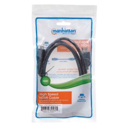 84399 - Cable Manhattan Mini HDMI-M a HDMI M Alta Velocidad 1 8m Color Negro