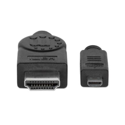 84405 - Cable Manhattan HDMI 1 4 M-Micro M Alta Velocidad Canal Ethernet 2m Color Negro