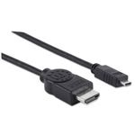 84403 - Cable Manhattan HDMI 1 4 M-Micro M Alta Velocidad Canal Ethernet 2m Color Negro