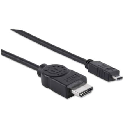 84403 - Cable Manhattan HDMI 1 4 M-Micro M Alta Velocidad Canal Ethernet 2m Color Negro