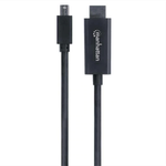 84779 - Cable Manhattan Mini DisplayPort M-M 4K a 60Hz 1 8m Color Negro