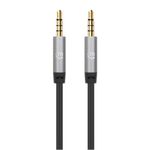 84894 - Cable Manhattan Auxiliar Audio Estéreo 3 5mm 5m Color Negro-Plata