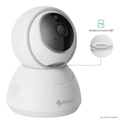 84979 - Cámara Seguridad Steren Wi-Fi/Ethernet 3MPx Robotizada Seguidor de Movimiento Color Blanco
