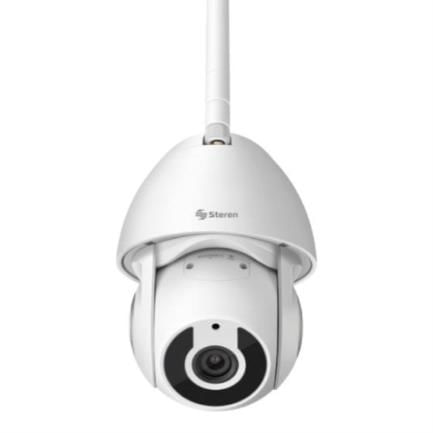 84973 - Cámara Seguridad Steren Wi-Fi/Ethernet FHD Robotizada Seguidor de Movimiento para Exterior Color Blanco
