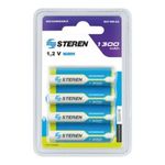 84982 - Pilas Recargables Steren "AA" NiMH 1300 mAh Paquete C/4