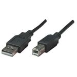 84582 - Cable Manhattan USB-B 2 0 Alta Velocidad 0 5m Color Negro