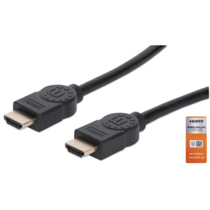 84863 - Cable Manhattan HDMI Alta Velocidad con Canal Ethernet Premium 5m Color Negro