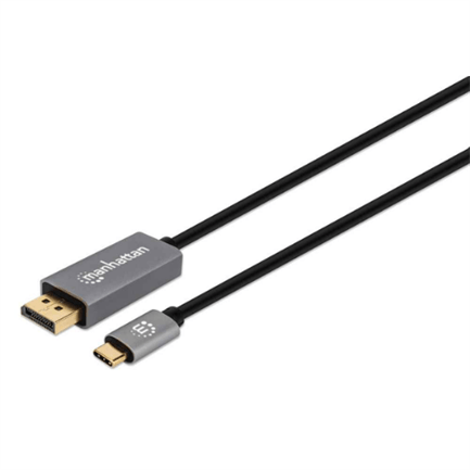 84806 - Cable Manhattan Adaptador USB-C a DisplayPort-M 8K a 60Hz 2m Color Negro