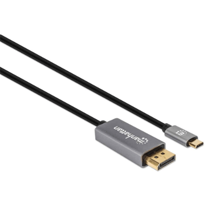 84807 - Cable Manhattan Adaptador USB-C a DisplayPort-M 8K a 60Hz 2m Color Negro