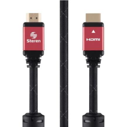 85099 - Cable HDMI Steren 4K Tipo Cordón con Filtros de Ferrita 7 2m