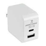 85287 - Adaptador de Corriente Perfect Choice 30W Carga Rápida Puertos USB C+A Blanco