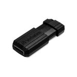 85208 - Memoria USB VERBATIM Flash 2 0 PinStripe 64GB - Negro