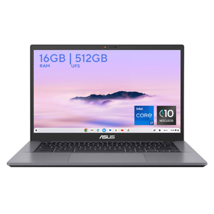 88167 - Laptop Asus Chromebook CX3402CVA-i716G512-C1 Intel Core i7-1355U 16GB 512GB 14 Touch Rocky gray Wi-Fi BT WC