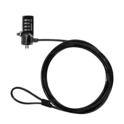 88561 - Candado de Seguridad TechZone con Combinación Tipo T Cerradura de 4 dígitos Acero Inoxidable Recubierto de Vinil