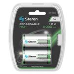 86034 - Paquete de Baterías Steren NIMH Recargables USB-C 1 2Vcc 3000mAh