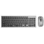 88688 - Kit Teclado y Mouse Inalámbrico Stylos Recargable 2 en 1 Gris Teclado 96% Membrana 96 Teclas Conexión USB