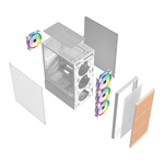 88809 - Gabinete Gamer Balam RushCompact Media Torre Dragonfly Wood GM580 Balam Rush / Blanco