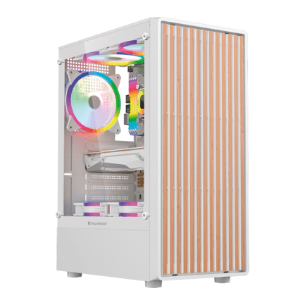 88807 - Gabinete Gamer Balam RushCompact Media Torre Dragonfly Wood GM580 Balam Rush / Blanco