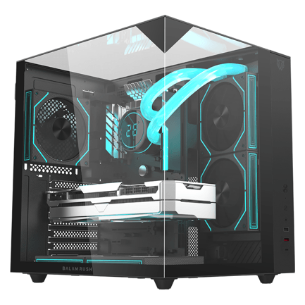 88787 - Gabinete Gamer Balam Rush Media Torre Tank Majestic 6600 Legend Negro