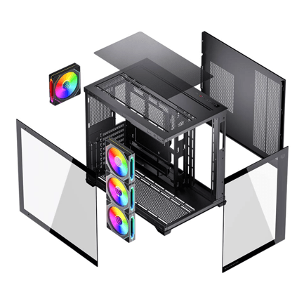 88798 - Gabinete Gamer Balam Rush Media Torre Tank Core Ultra GM925 Balam Rush Negro