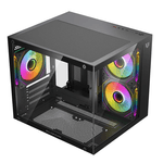 88800 - Gabinete Gamer Balam Rush Compact Mini Torre Tank Glow Plus 3700 Negro