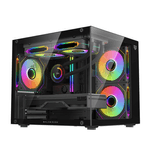 88799 - Gabinete Gamer Balam Rush Compact Mini Torre Tank Glow Plus 3700 Negro
