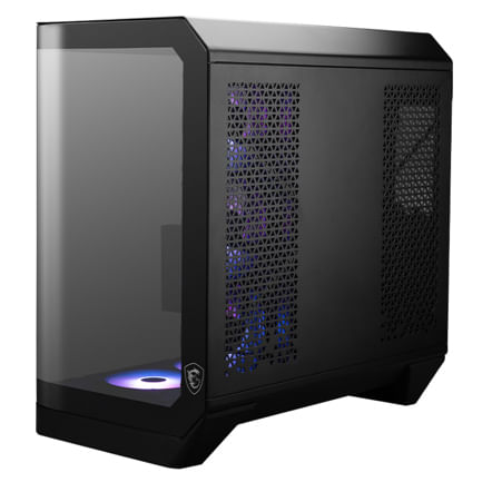 89461 - Gabinete MSI MAG PANO 120R PZ Negro Vidrio templado panoramico 4 Micro-ATX/Mini-ITX sin Fuente 1 Ventilador