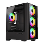 88802 - Gabinete Gamer Balam Rush Compact Mini Torre Nitrox Edge Pro Crystal 4900C Negro