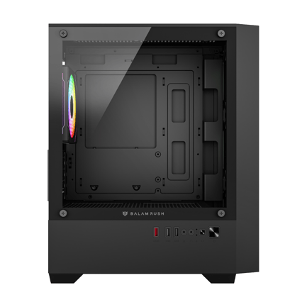 88803 - Gabinete Gamer Balam Rush Compact Mini Torre Nitrox Edge Pro Crystal 4900C Negro