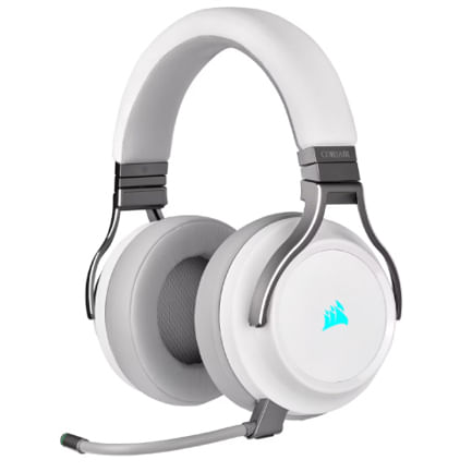 89080 - Audífonos Corsair (CA-9011186-NA) Virtuoso Inalámbricos 7 1 Canales USB-C/Micrófono Comp  PC RGB Blanco