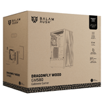 88806 - Gabinete Gamer Balam Rush Compact Media Torre Dragonfly Wood GM580 / Negro