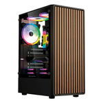 88805 - Gabinete Gamer Balam Rush Compact Media Torre Dragonfly Wood GM580 / Negro