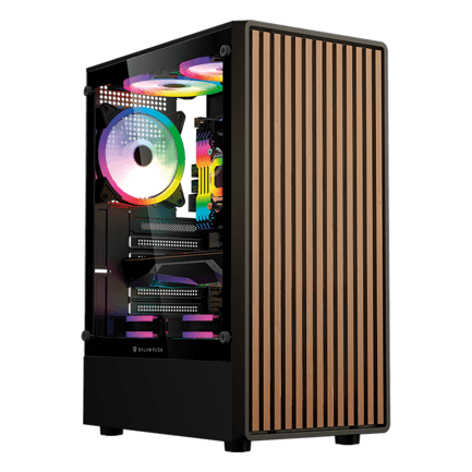 88805 - Gabinete Gamer Balam Rush Compact Media Torre Dragonfly Wood GM580 / Negro