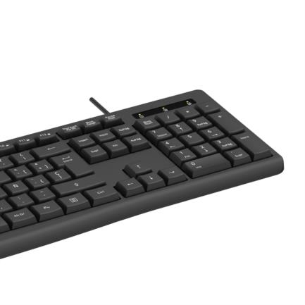 89002 - Teclado Nextep Alambrico Resistente a Salpicaduras USB