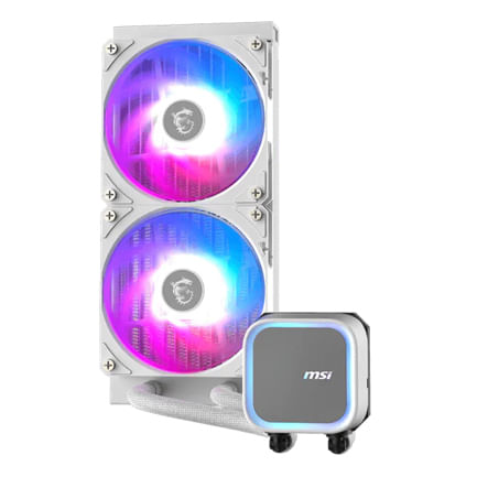 89817 - Enfriamiento Liquido MSI MAG CORELIQUID A13 240 para CPU 2x 120mm hasta 2000RPM Blanco