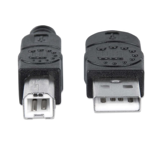 85733 - Cable Manhattan USB V2 0 A-B  0 9M Negro