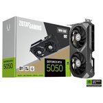89071 - Tarjeta de Video Zotac NVIDIA GeForce RTX 5050 Twin Edge OC 8GB 128-bit GDDR6 PCI Express x8 5 0