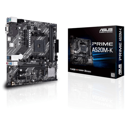89363 - Tarjeta Madre Asus Prime A520M K CSM MICRO ATX AM4 64GB 2DDR4 HDMI
