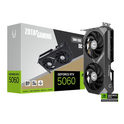 89074 - Tarjeta de Video Zotac NVIDIA GeForce RTX 5060 Twin Edge OC 8GB 128-bit GDDR7 PCI Express x8 5 0