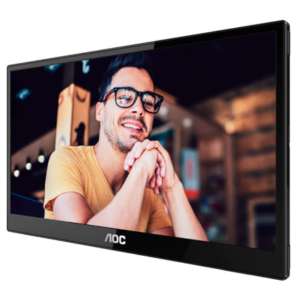 90161 - Monitor AOC 15 6" Portatil IPS 1920x1080 60Hz  1 xType-C for Signal Power DP ALT 1 xType-C for Po