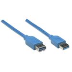 85734 - Cable Manhattan USB V3 2 Ext Tipo A  3 0M Azul 5 G