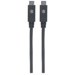 85737 - Cable Manhattan USB-C V3 2 C-C  1 0M 10Gbps 100W