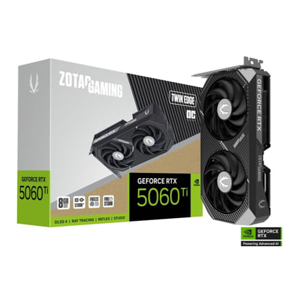 89077 - Tarjeta de Video Zotac NVIDIA GeForce RTX 5060 Ti 8GB Twin Edge OC 8GB 128-bit GDDR7 PCI Express x8 5 0