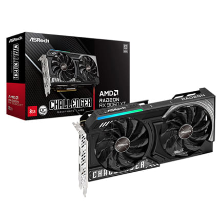 89229 - Tarjeta de Video AMD Asrock Challenger Radeon RX9060XT 8GB OC Dual Fan GDDR6 PCIe 5 0 1xHDMI 2xDP