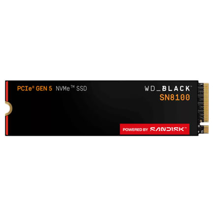 89911 - SSD interno Western Digital de 1TB Black SN8100 NVMe M 2 Gen5 - Lectura/Eescritura/ Sin Disipador Térmico